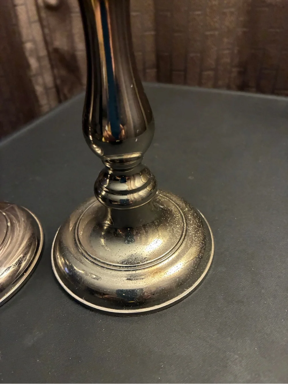 Vintage Gallery Originals Silver tone e candle Stick Holders 1984. 7 3/8